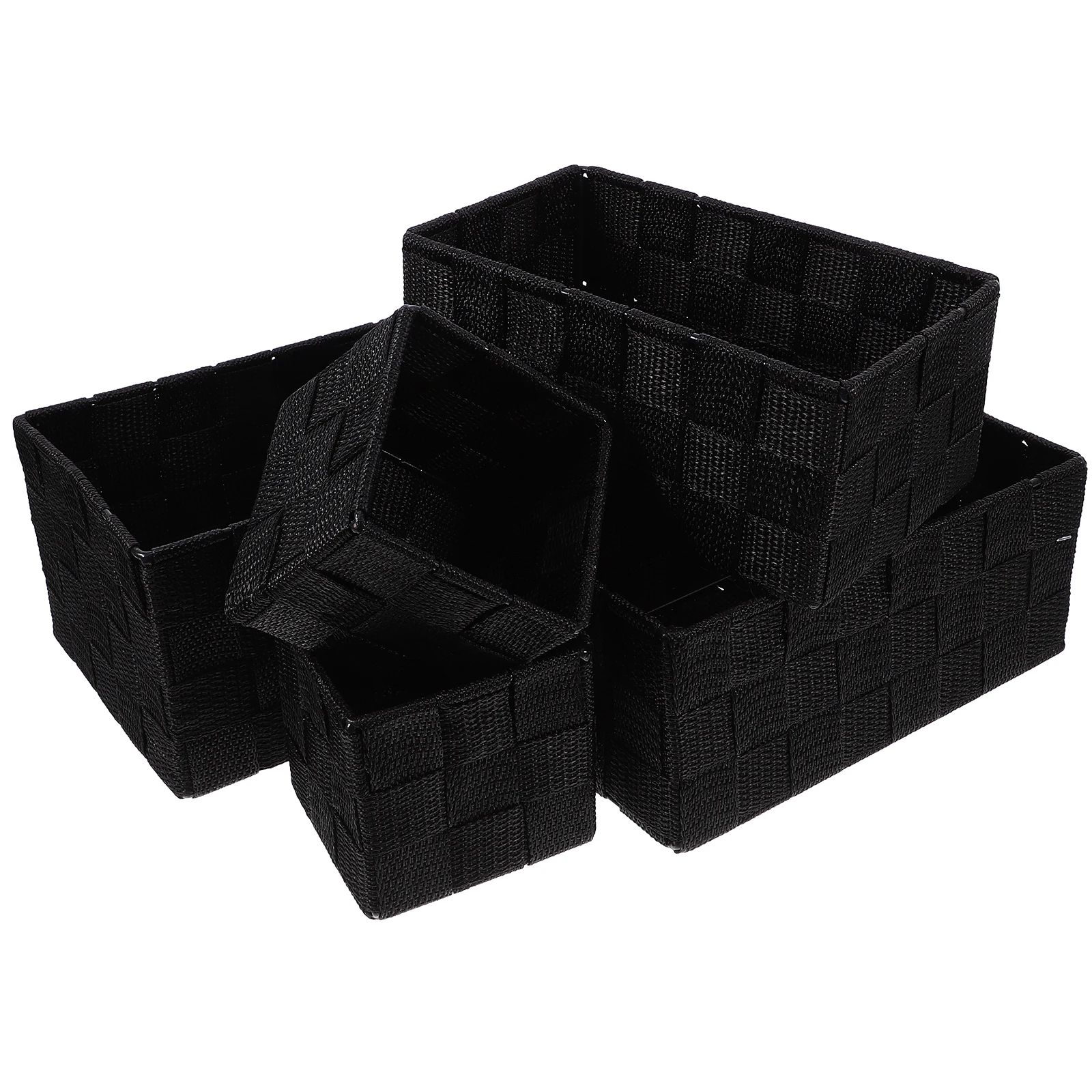 

Woven Storage Rectangular SnackBins Collapsible Tool ganizer Durable Material Spacesaving Design Versatile Use Bathrooms