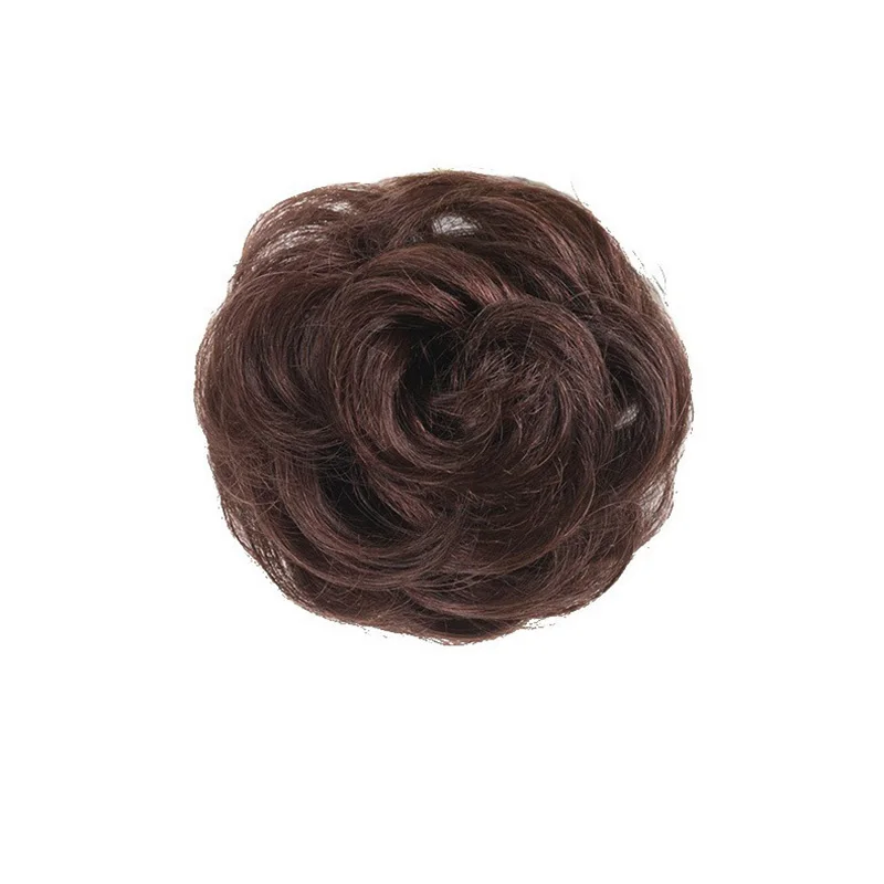 Wig hair band disheveled fluffy bun wig hair bun natural high temperature synthetic silk wig curls