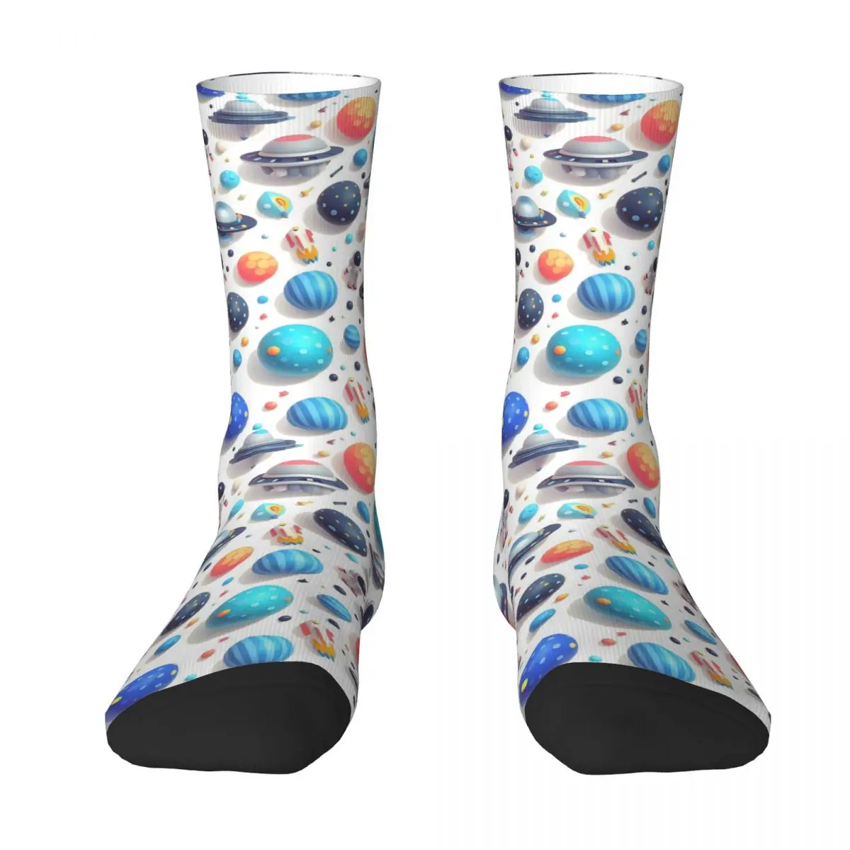 

Носки с космическим узором, супер мягкие чулки в стиле Харадзюку, всесезонные длинные носки, аксессуары для подарка на день рождения унисекс