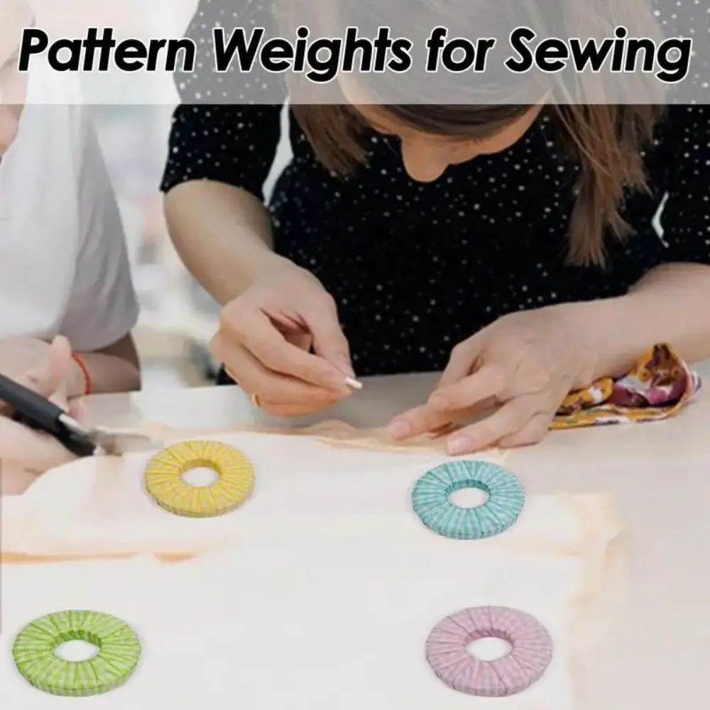 4Pcs Handmade Tool Fabric Pattern Cloth Weight Crafting Round Metal Paper Cutting Weights Cutting Sewing Quilting Dress Making