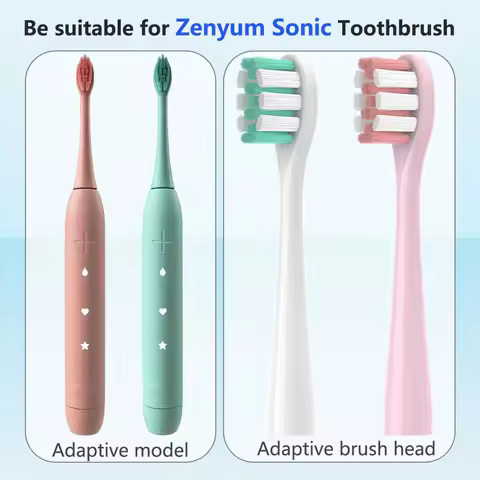 Suitable for Zenyum Sonic Electric Toothbrush Heads Compatible with Replacement Tooth brush DuPont bristles