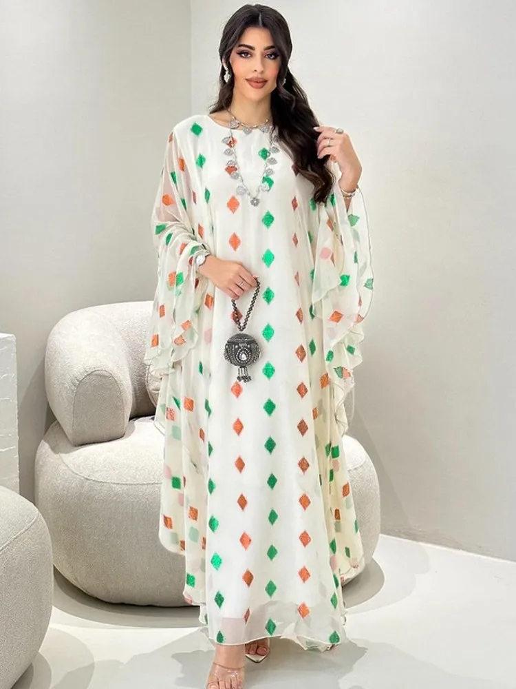 

Evening Dress Women Dashiki Muslim Fashion Abaya African Clothes Robe Marocaine Luxury Dubai Kaftan Dress Vetement Big Size