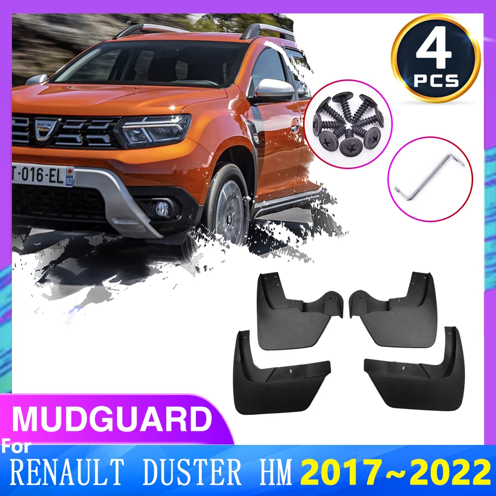 

For Renault Duster HM MK2 Dacia Duster 2018 2019 2020 2021 2022 Mudguards Mudflap Mud Flaps Splash Guards Car Auto Accessories