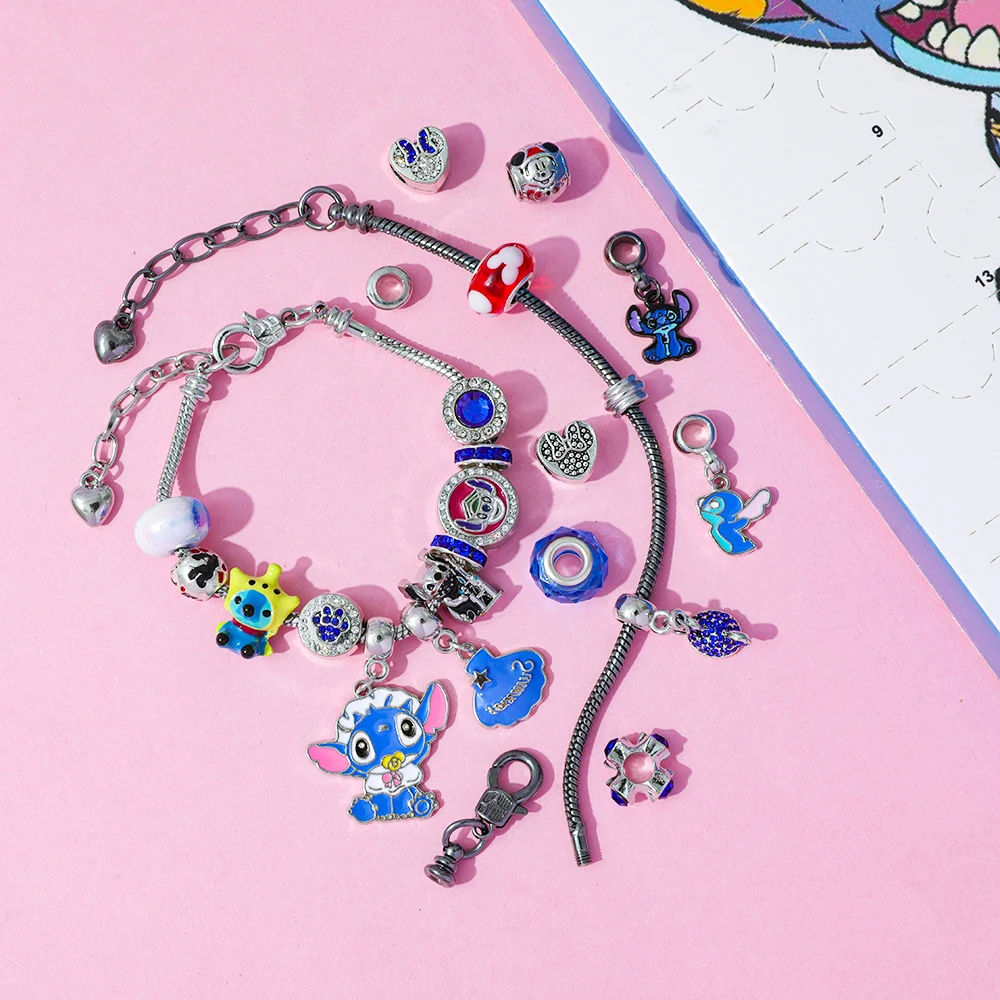 กล่องสุ่มของเล่นจี้เคลือบลายดิสนีย์ ลิโลแอนด์สติทช์ ของขวัญน่ารักสร้างสรรค์สำหรับเด็กผู้หญิง ﻿