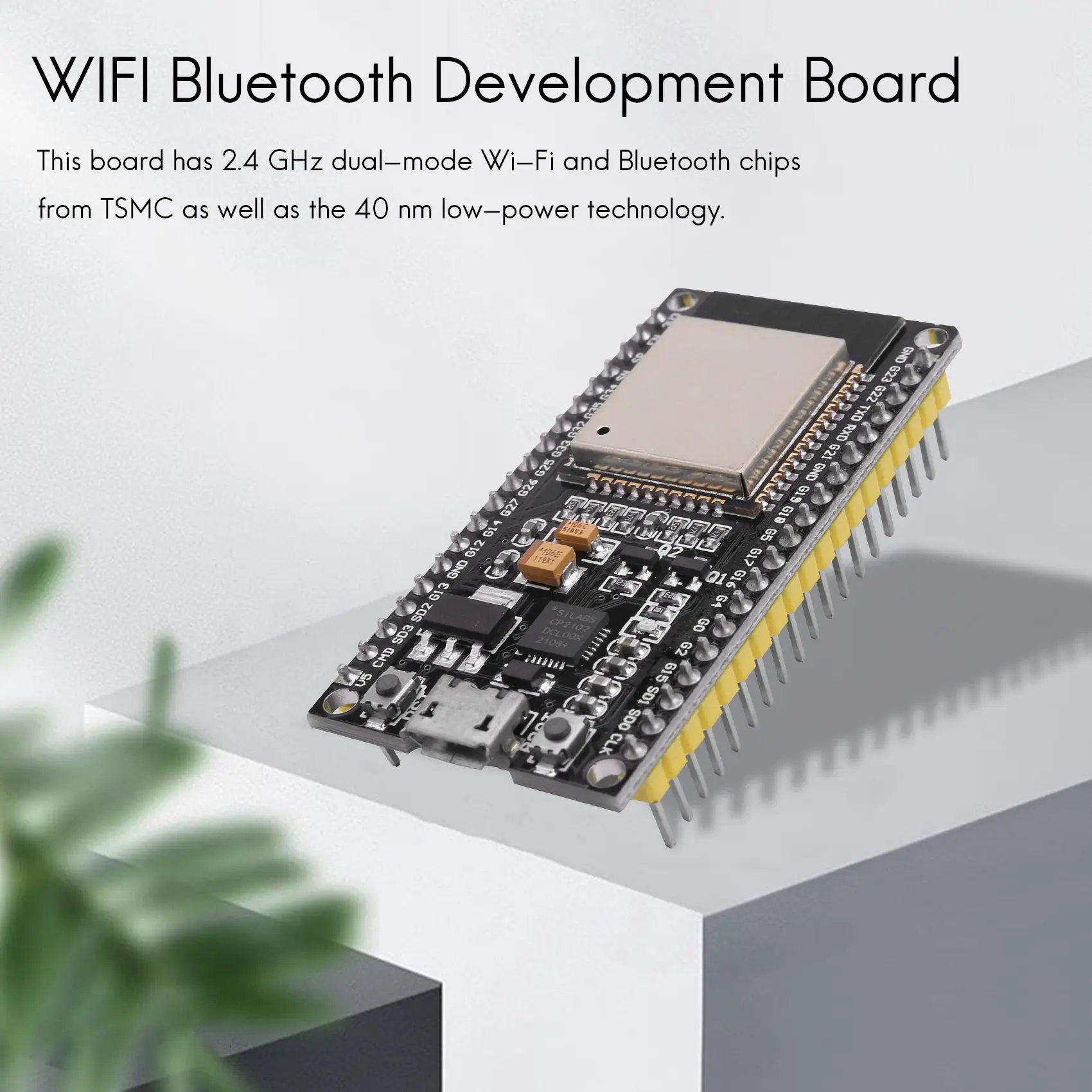 Módulo ESP32 NodeMCU WLAN WiFi Dev Kit Placa de desarrollo C con CP2102 Compatible con Arduino
