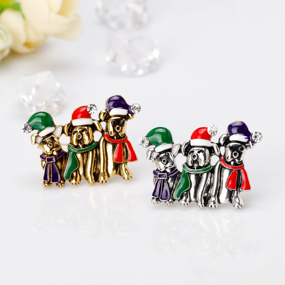Rhinestone Christmas Sock Brooch for Women Christmas Gift Pins Office Party Friend Gifts Jewelry Accessories