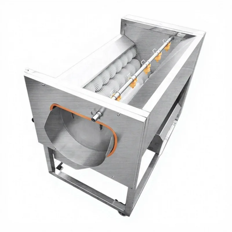 Máquina Eléctrica Automática de 750W para Lavar y Pelar Taro, Konjac, Puerro, Jengibre, Patata, Verduras y Yuca con Rodillo Secador