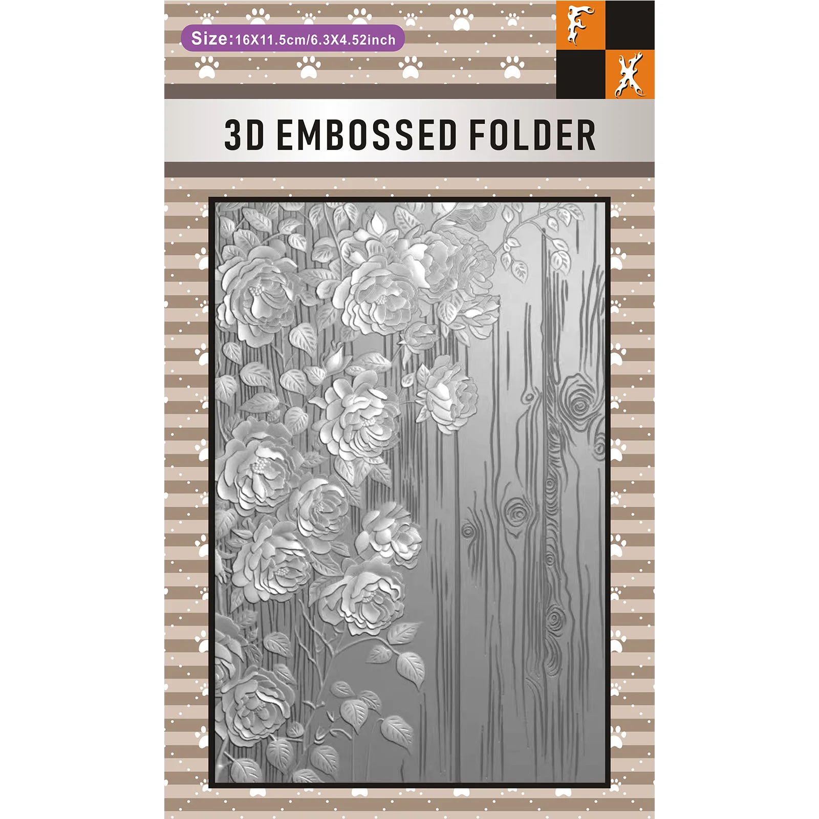 مجلد منقوش لخلفية الملمس الخشبي على شكل زهرة عتيقة - مشبك منقوش ثلاثي الأبعاد، قالب منقوش من البلاستيك مناسب جدًا لفياري #2