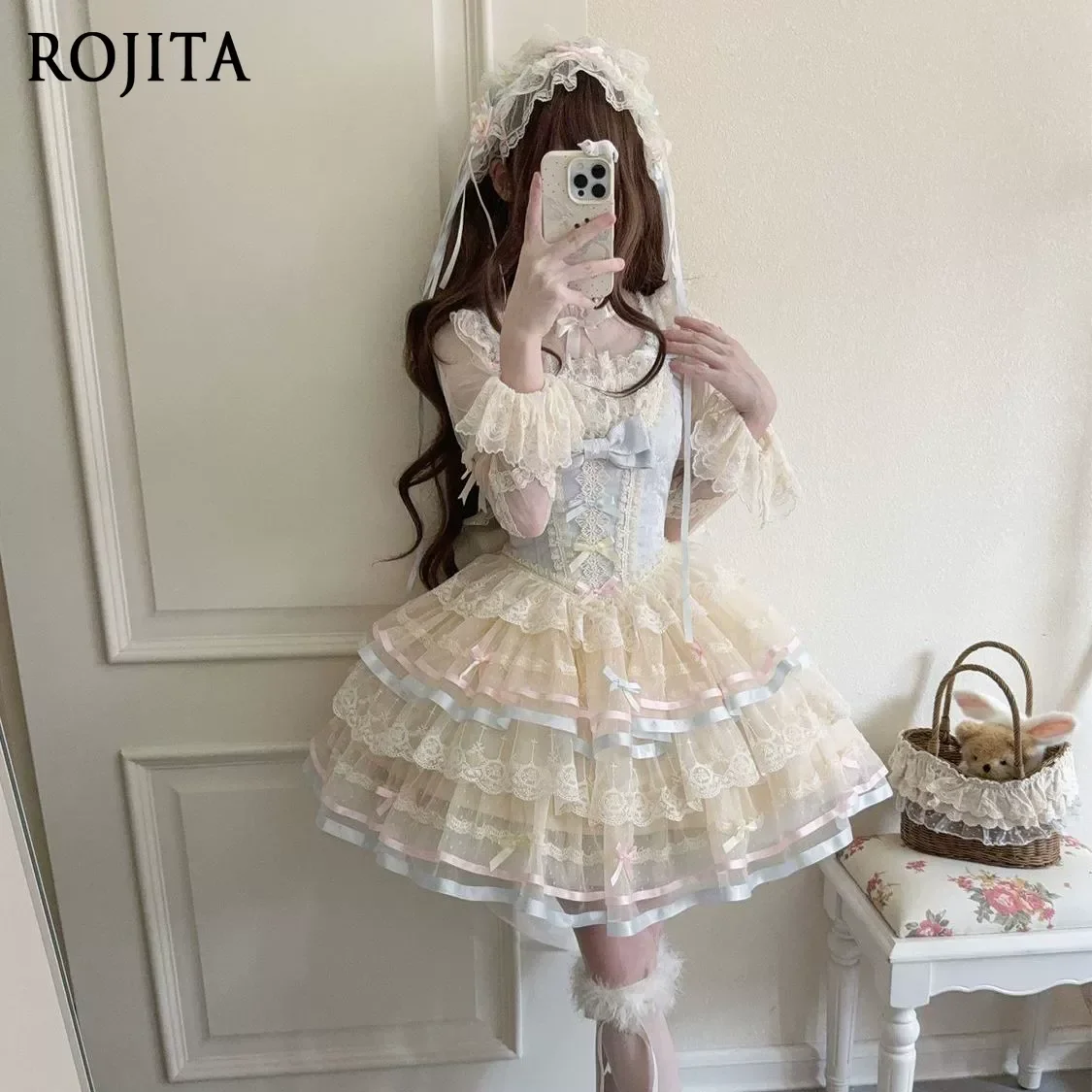 

Lolita Dress Ballet Style JSK Strap Dress Summer 2025 New High Waist Tiered Mini Dress Birthday Dresses for Women