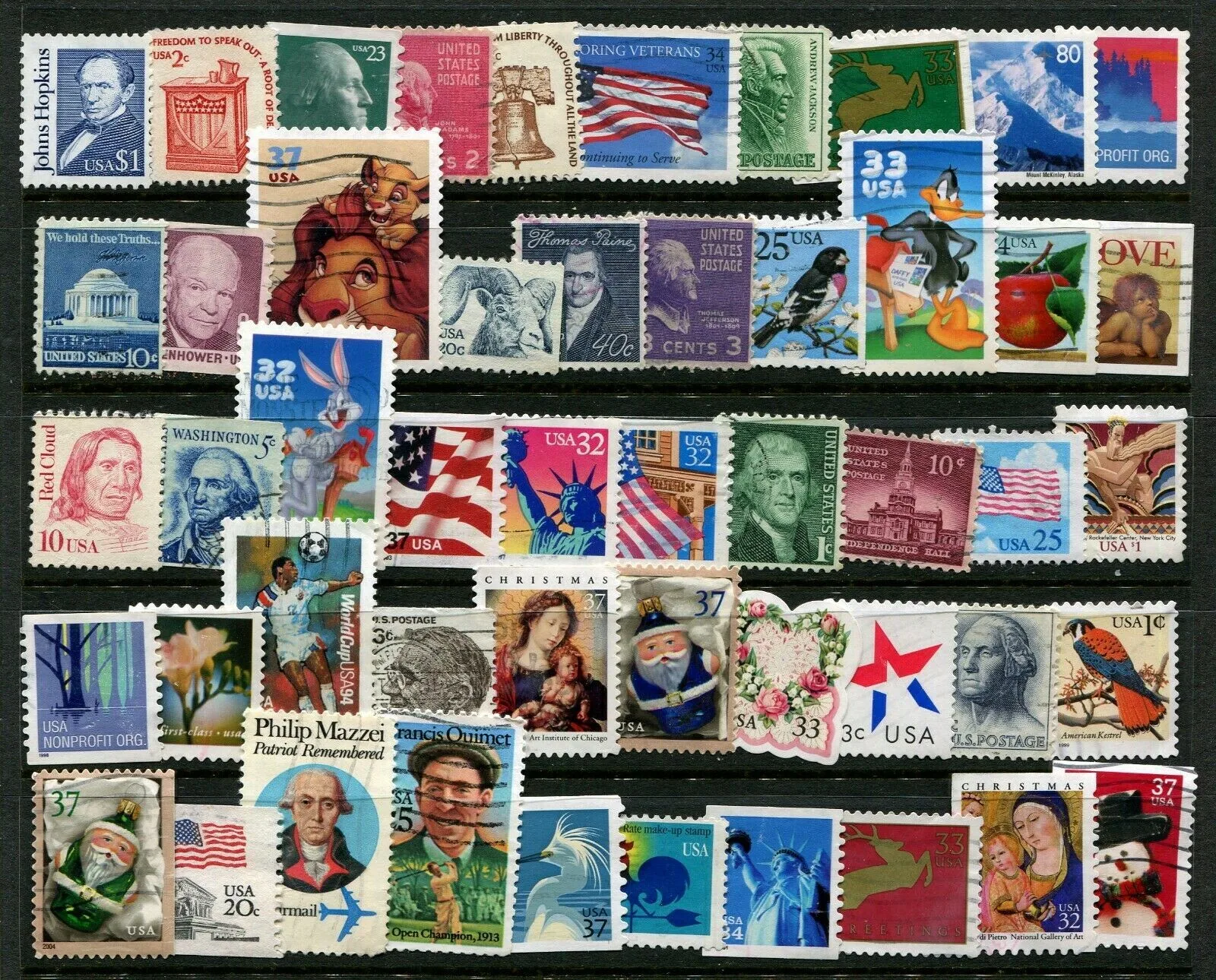 Vintage USA Used Postage Stamps 50/100/500 Pcs Original Postmark All Different Good Condition For Hobby Collectors