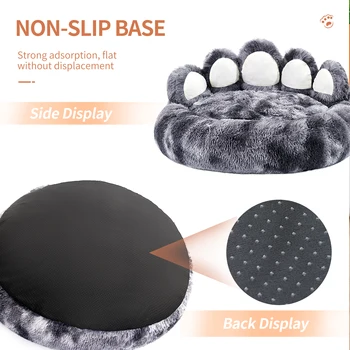 Cozy Comfy Pet Dog Bed Paw Shape Warm Dog Bed Cushion for Your Furry Friend Fluffy Dog Bed Cat Mat Deep Sleeping Warm Thickened 5