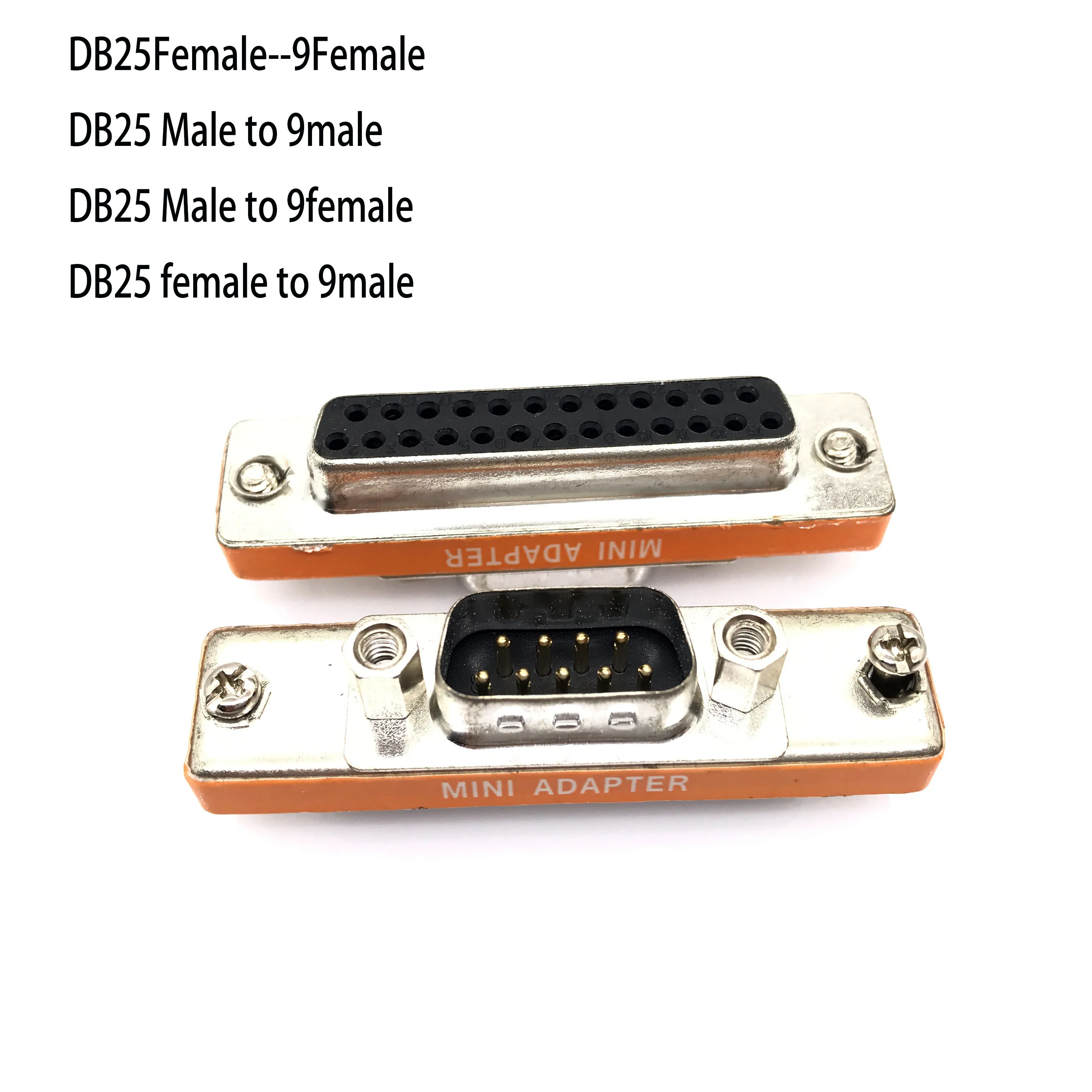 Mini DB25 to DB9 Adapter , Male to Female M/F Serial at Modem Mini Adapter Gender Changer Coupler RS-232