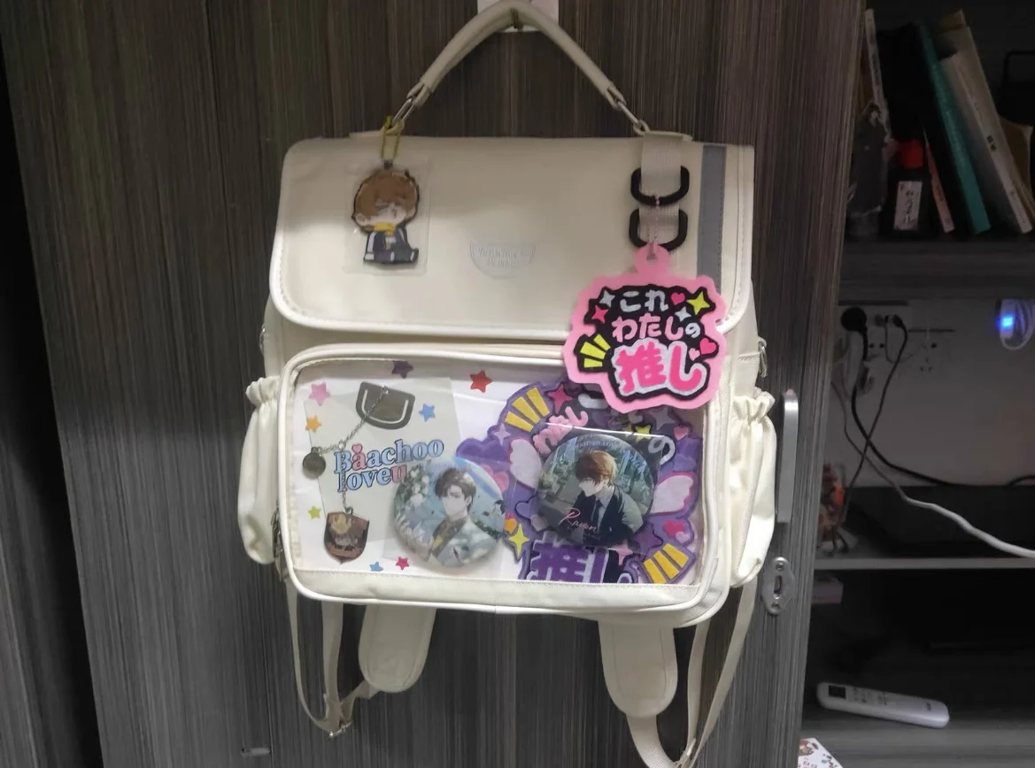 JIAERDI Preppy Style Summer School Bags Aesthetic Transparent Backpacks For Women Popular Canvas Rucksack Mochila Mujer Ita Bag