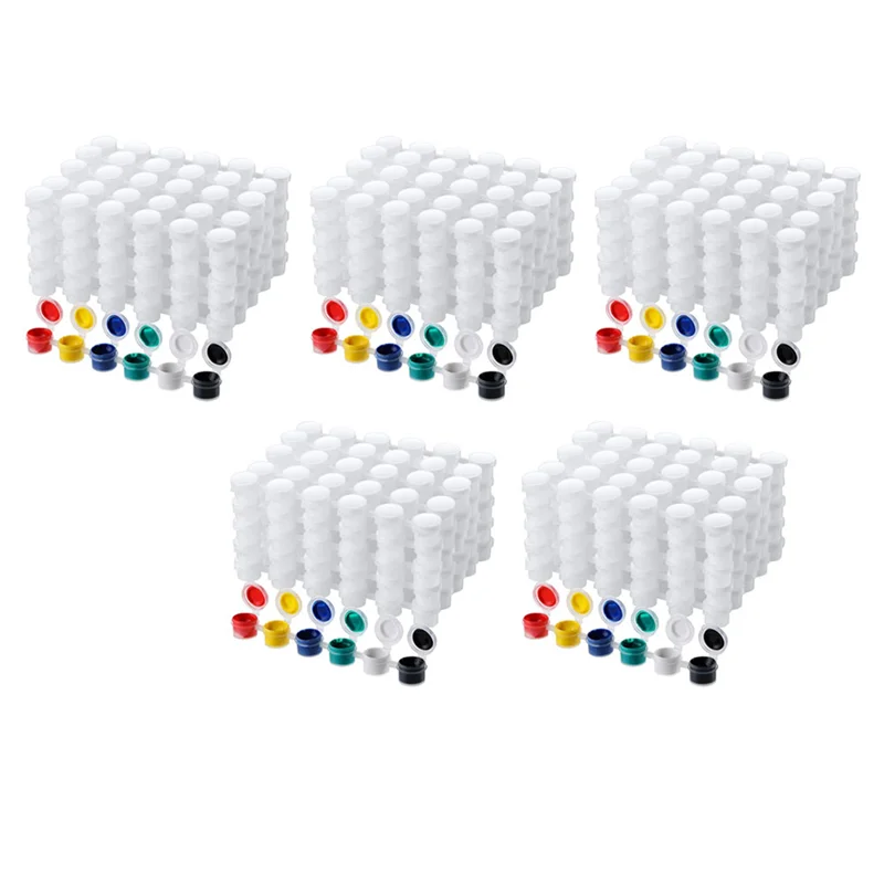 250 Strips Empty Paint Strips Paint Cup Pots Clear Storage Paint Containers Mini Painting Cup Pot 3Ml/ 0.1 Oz