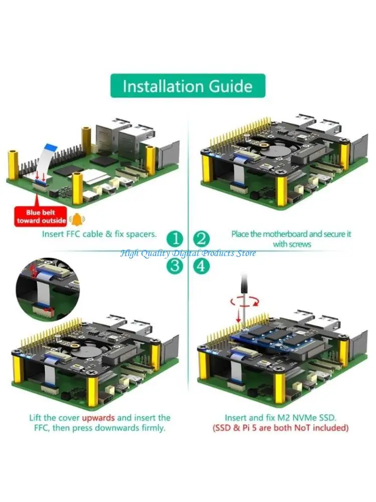 

U2JE 3 in 1 NVMe to PCIe Expansion Card Improved Cooling and LED Lighting