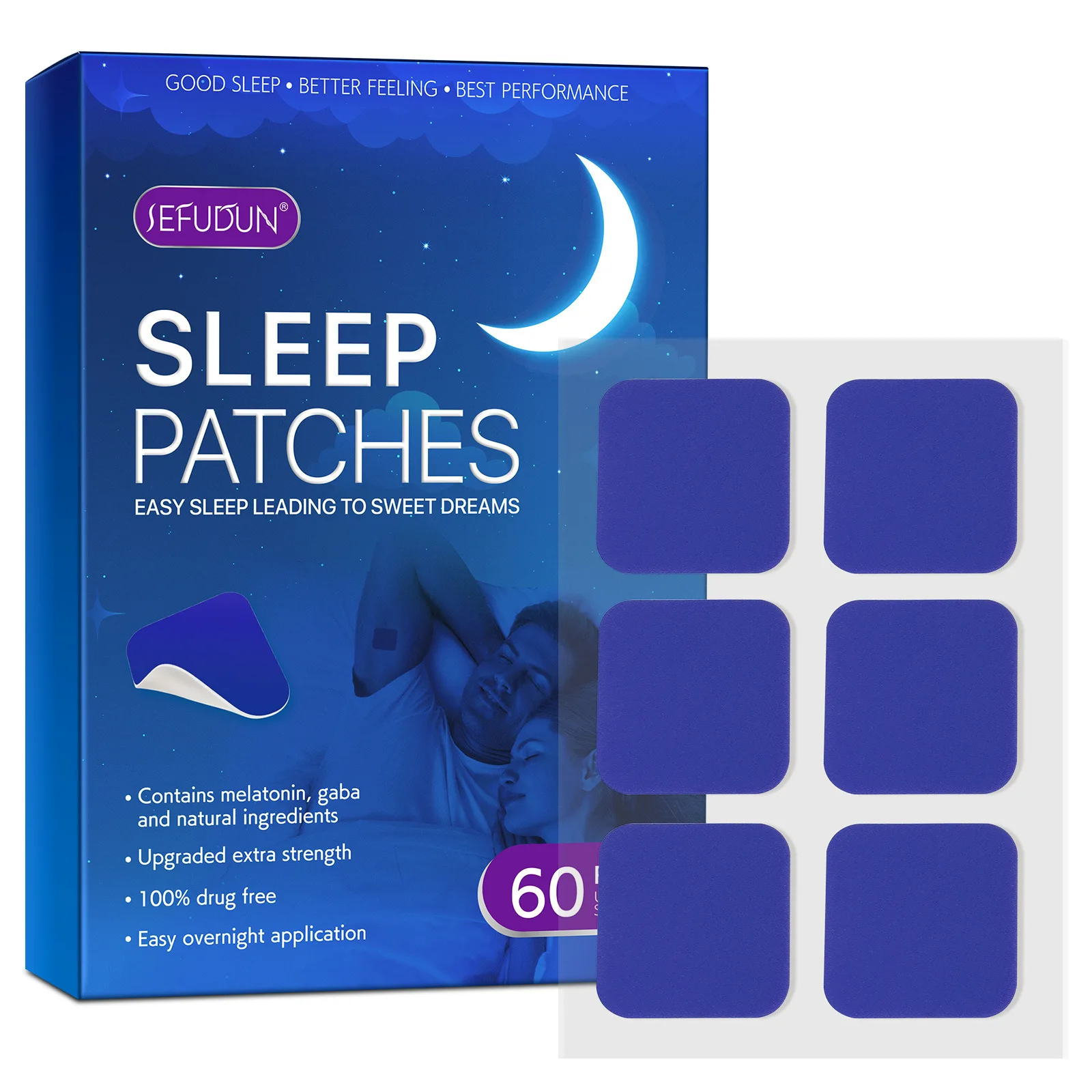 60pcs Sleep Aid Patch Relieve Stress Anxiety Treat Insomnia For Comfortable Night Use Massage Herbal Medical Plaster Hot Sale