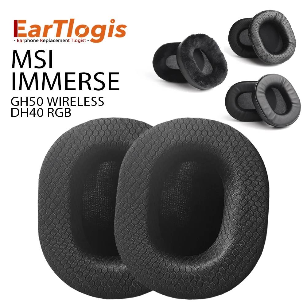 Coussinets d'oreille de remplacement EarTlogis pour casque sans fil MSI IMMERSE GH50 / DH40 RGB ? Pi�ces de rechange, coussinets d'oreille, housses, oreillettes