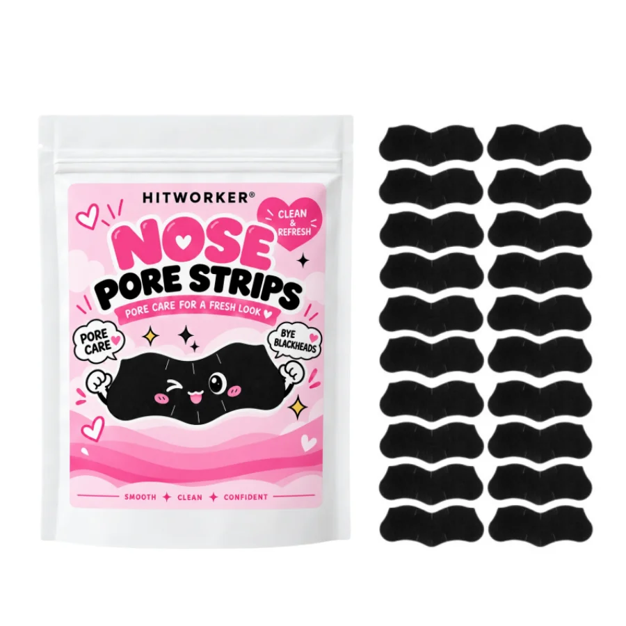 Charcoal Nose Pore Strips Water-Activated Oil Control Care Patches Flexible Fit Easy Peel-Off At-Home Skincare for Women & Men