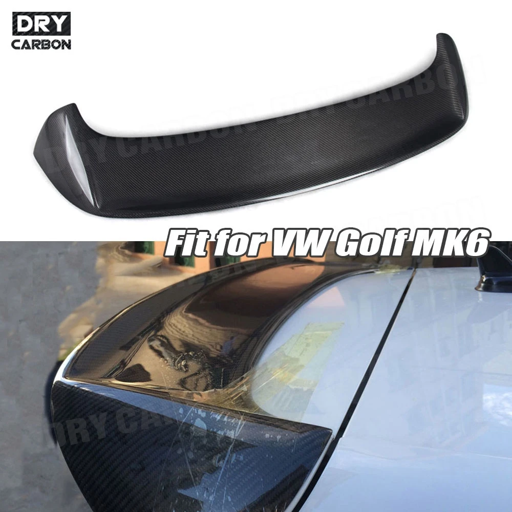 

Carbon Fiber Rear Trunk Lip Roof Spoiler for VW Golf 6 VI MK6 GTI R20 Spoiler 2010-2013 O Style Non For Base Bumper FRP