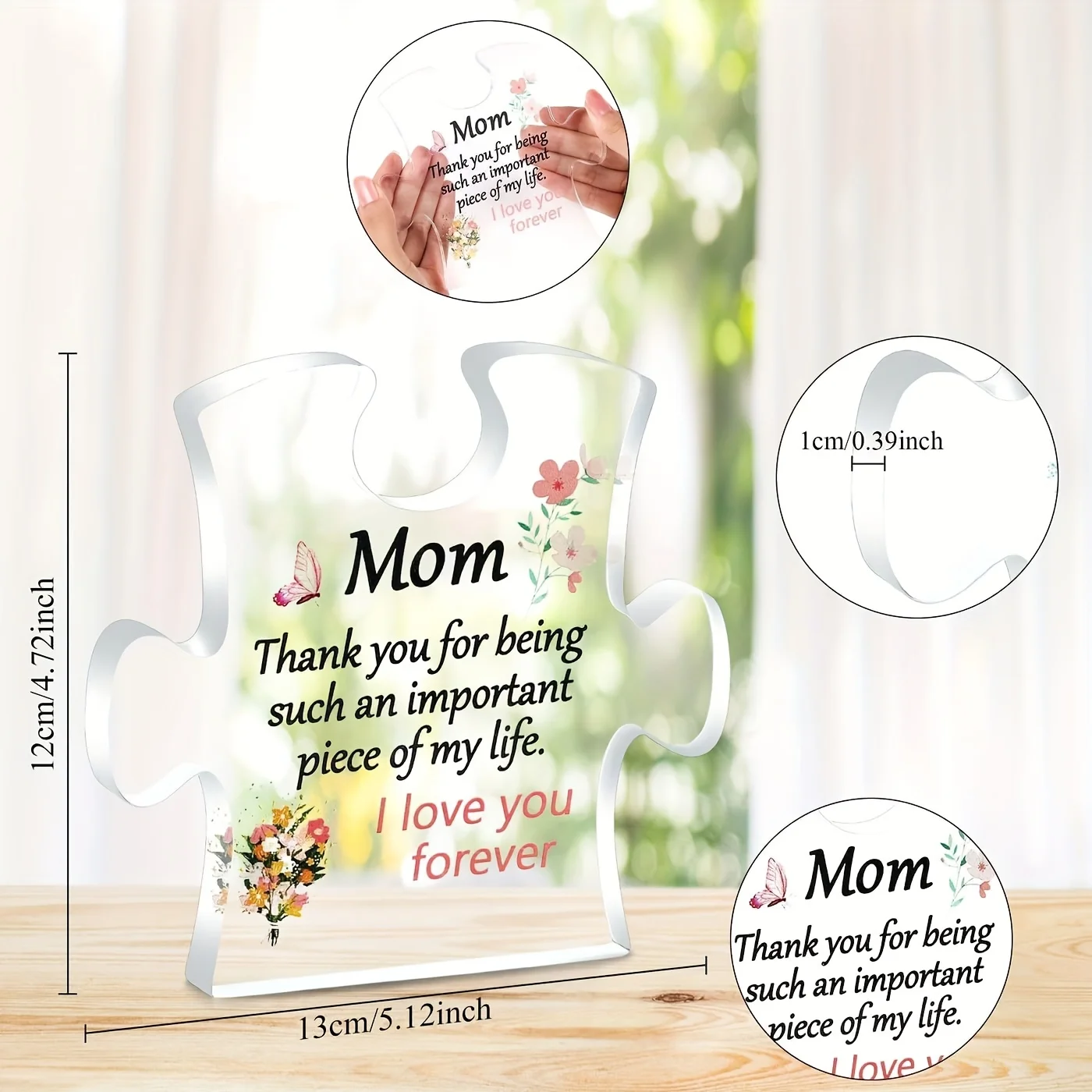 هدايا للأم، هدايا عيد ميلاد رقيقة للأم من كتلة أكريليك للابنة، هدايا عيد الميلاد لعيد الميلاد وعيد الأم للأم