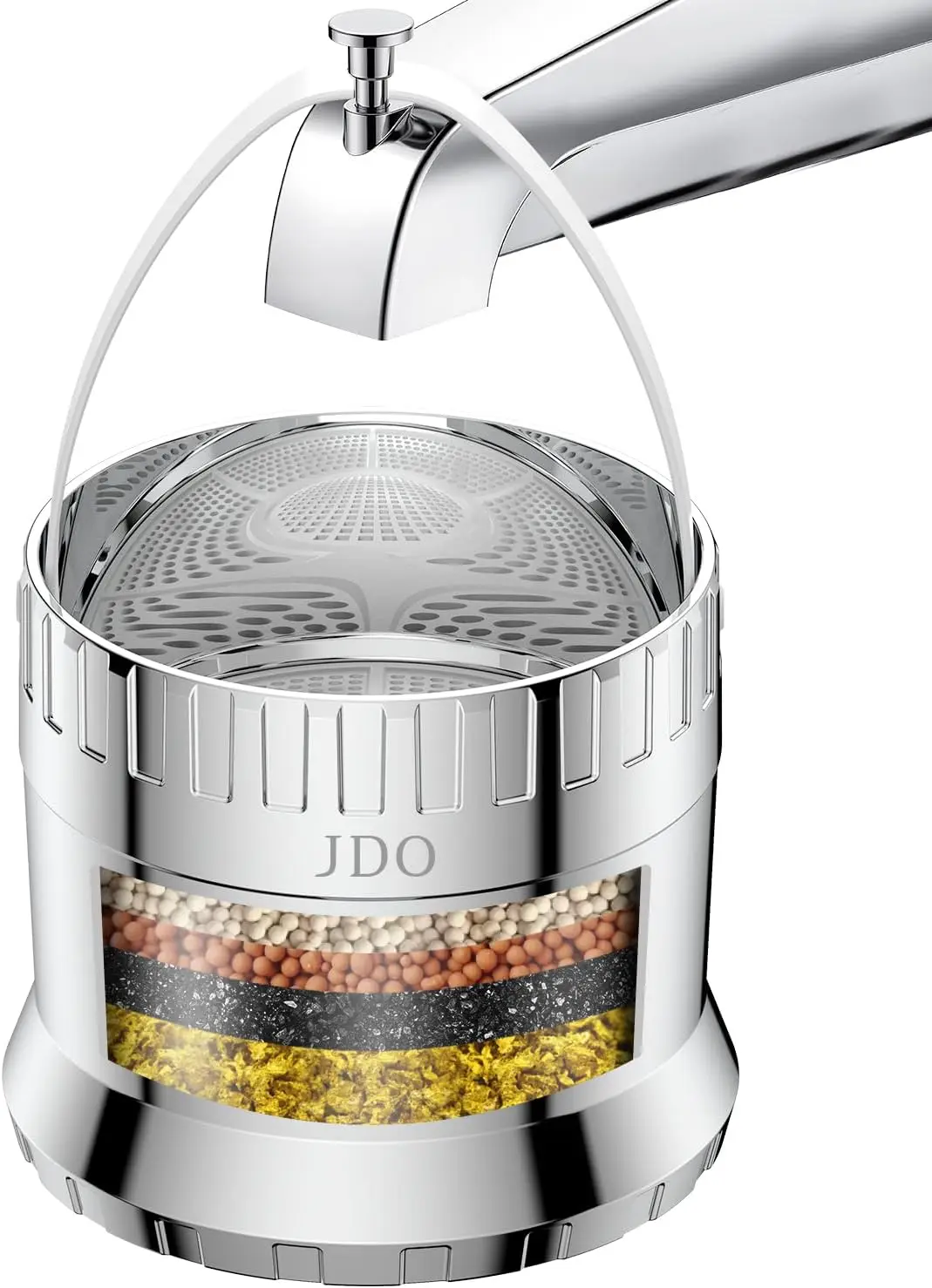 

Фильтр для ванны 2500 Gal, 15 л/мин, с широким входом, универсальный для смесителей, смягчает жесткую воду, удаляет хлор (матовый белый)