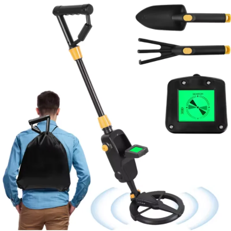 Handheld MD1008A Professional Metal Detector With LCD Display Waterproof Search Coil Metal Treasure Detector With Shovel