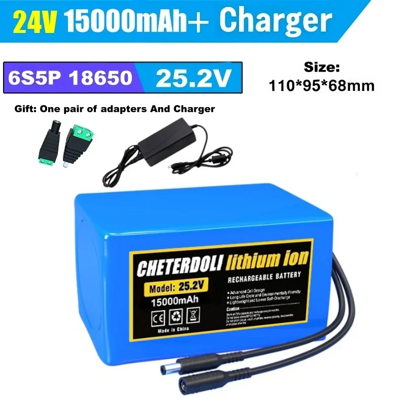 24V 12Ah Lithium Battery Pack for 350W Electric Children's Cars,monitoring,LED Rechargeable Battery Built-in BMS with Charger