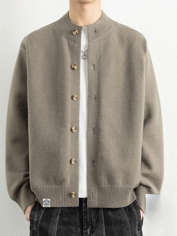 

PaulFrank Large-Mouth-Monkey 2025 New Knitted Open-Collar Cardigan Men's Loose Casual Versatile Sweater Jaet Trendy