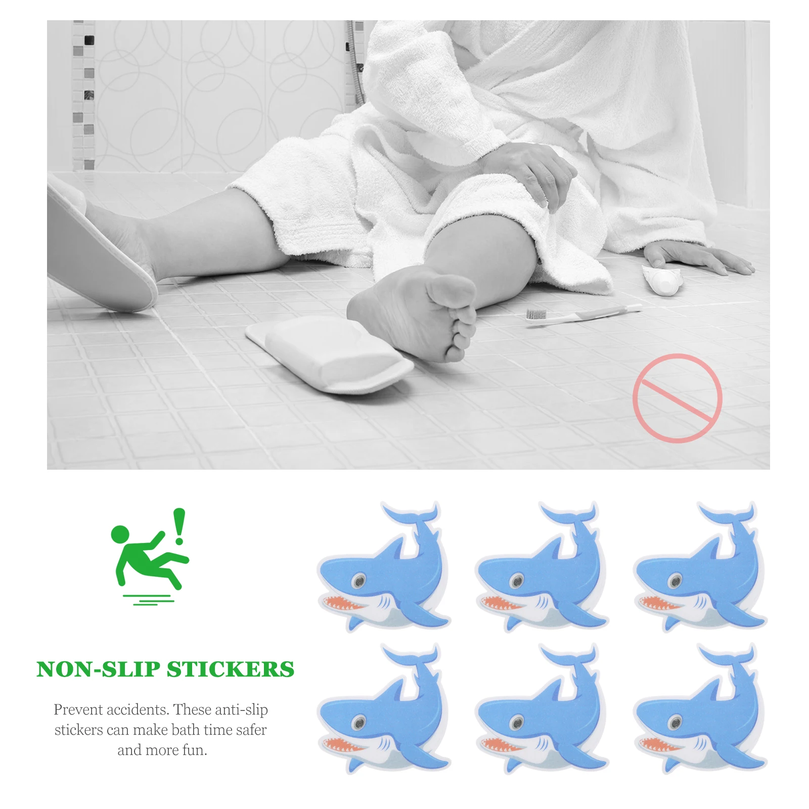 

5pcs Anti-Slip Safety Waterproof Strong Adhesion Easy Install Bath Time Safer Use Bathroom Kitchen Stairs Bathtub Floor