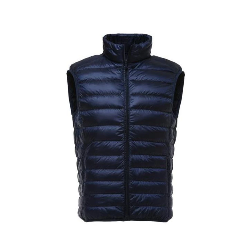 Covrlge-Casual masculino leve para baixo colete, casaco com zíper, pato branco para baixo Gilet, top de venda, nova chegada, venda quente, 4XL