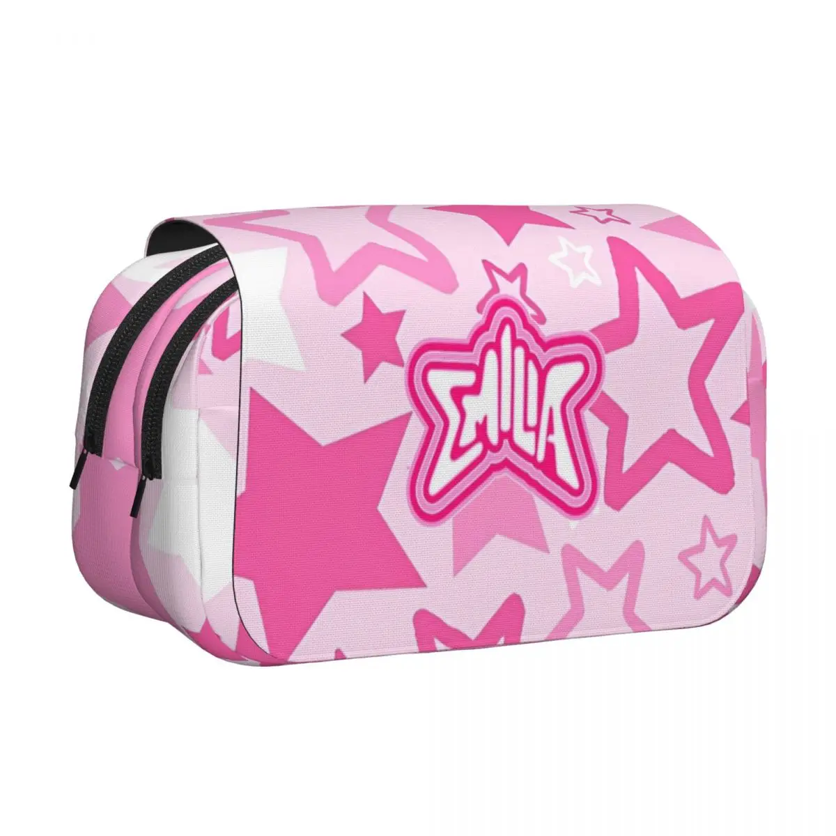 

Cute Emilia Mernes MP3 Double Clamshell Pen Case Pen Holder for Student Large Storage Pencil Bags Students School Stationery