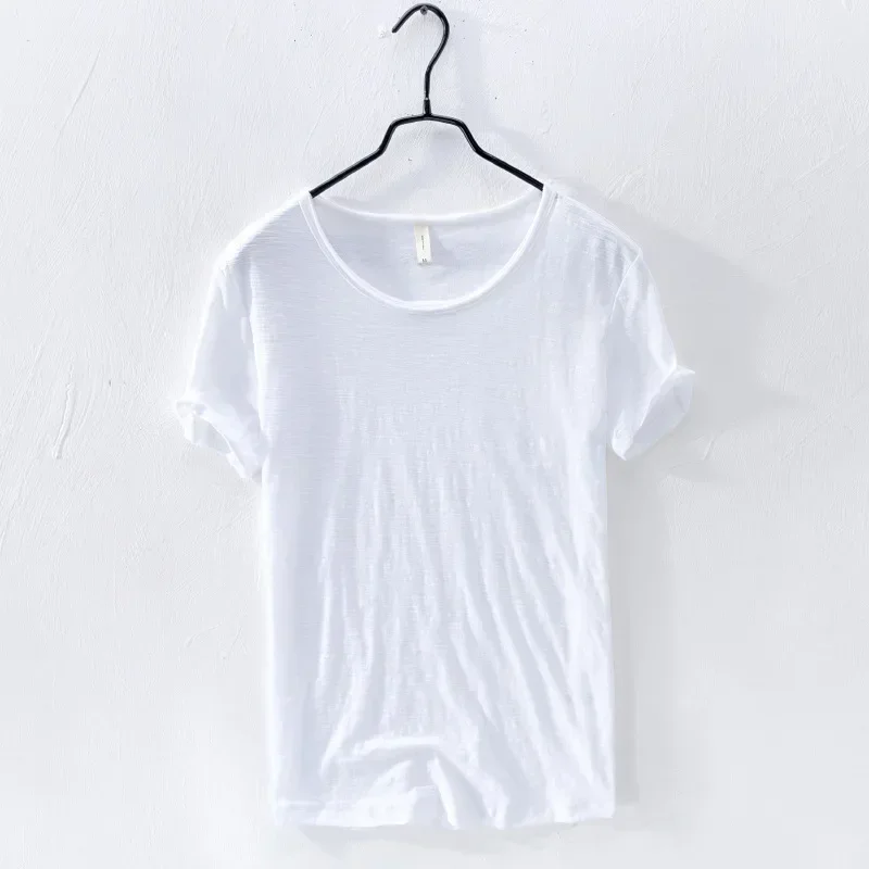MRMT 2026 Brand New Men’s Short Sleeve T-shirt Cotton Casual Short T-shirt Men’s Solid Color Thin Bottoming Undershirt