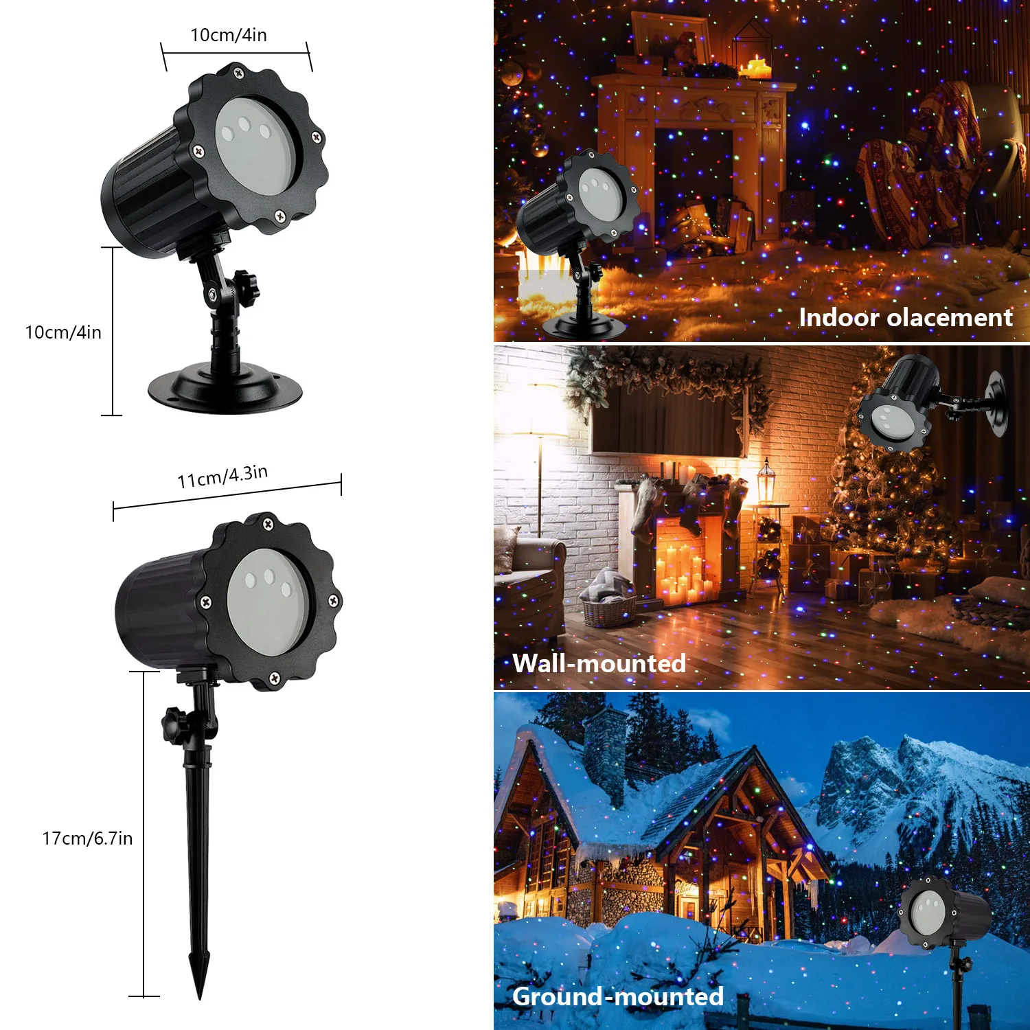 Remote Control Outdoor Waterproof Firefly Light Garden Decoration Lamp RGB Red Green Blue Laser Projector Starry Sky Moving