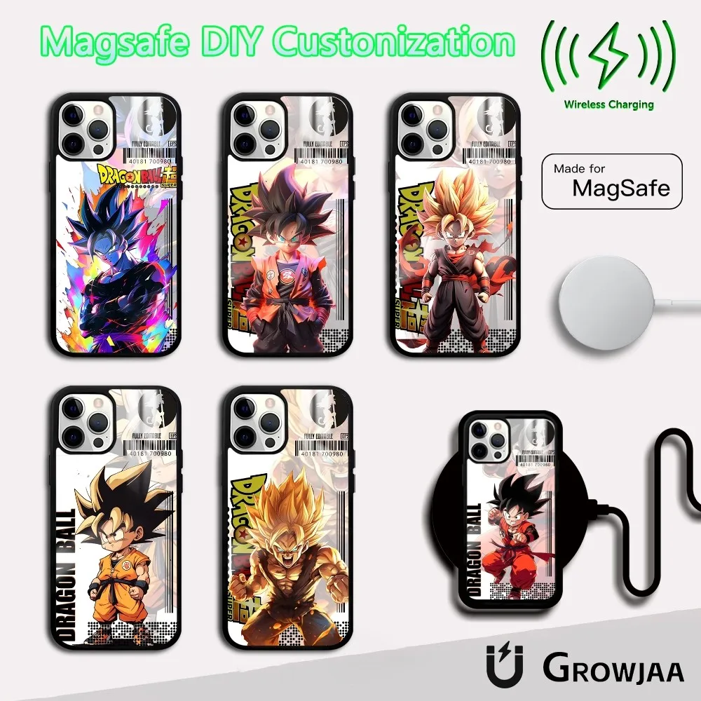 D-Dragon Ball G-Goku Phone Case For iPhone 16 15 14 13 12 11 Pro Max Plus Mini Magsafe Mirror Wireless Magnetic Cover