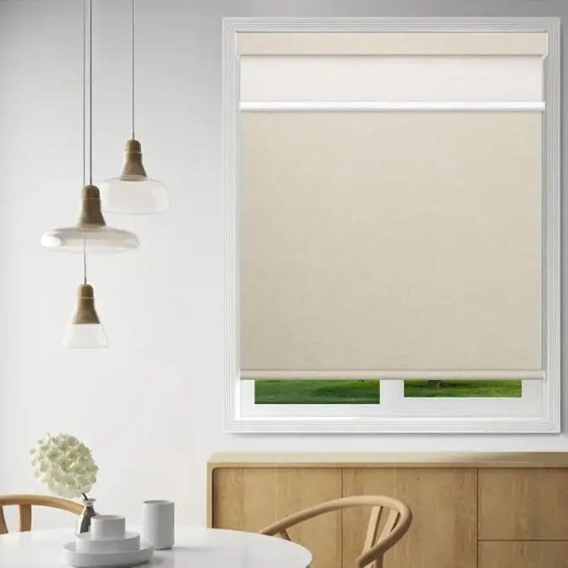Automatic New Design High Quality Manual Cordless Double Roller Blinds for Indoor Decorations