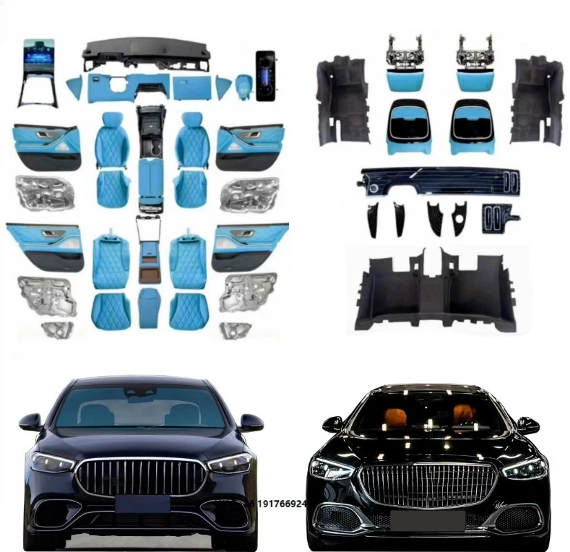 Customized Interior for Benz S-Class W221 Upgrade to W223 New High Quality Interior Parts List Retrofit Color Leather