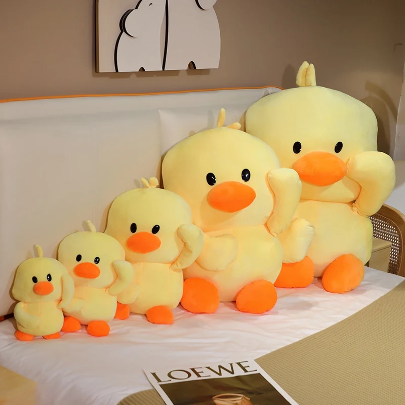 

Симпатичная маленькая плюшевая игрушка желтая утка 30-50 см, Корейская интернет-красная утка, мягкая плюшевая игрушка с наполнителем, подарок для родителей и детей