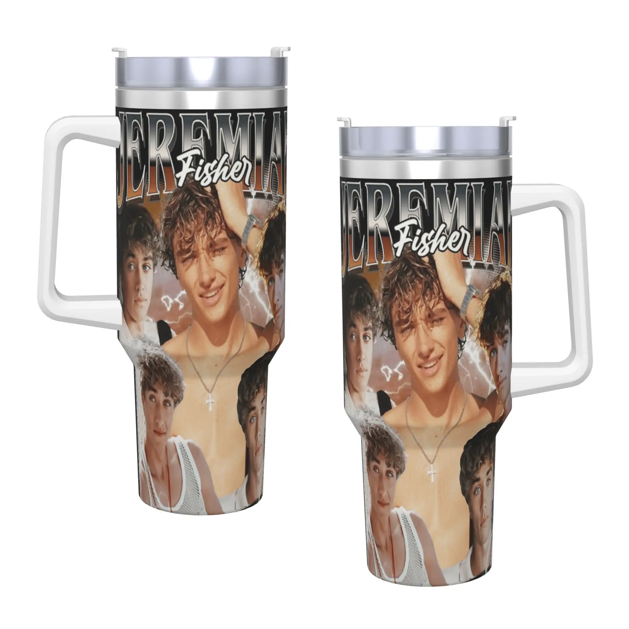 إرميا فيشر خمر بهلوان من الفولاذ المقاوم للصدأ أكواب سيارة التخييم كوب حراري كبير الحفاظ على الحرارة زجاجة ماء