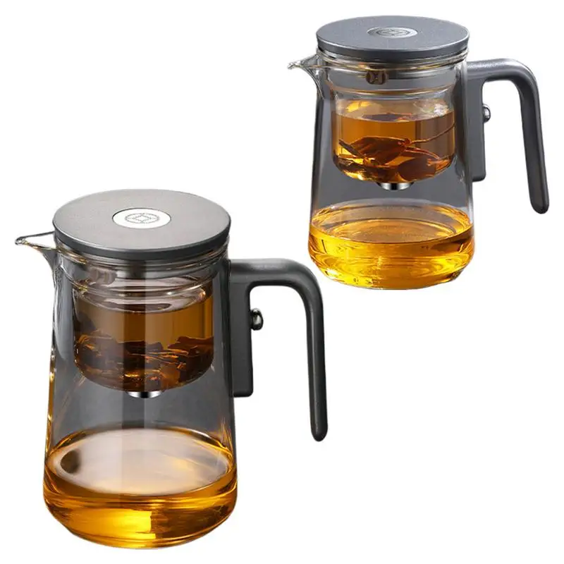 Tea Infuser Pot Leakage Proof Tea Infuser Kettle Anti-Scalding Handle Design Press Control Teapots for Loose Tea Flower Tea Home