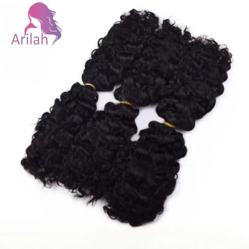 

Super Double Drawn Vietnamese Virgin Hair Boho Bulk Hair For Braiding Body Deep Curly Double Pointed Hair 100g/PC Natural Color