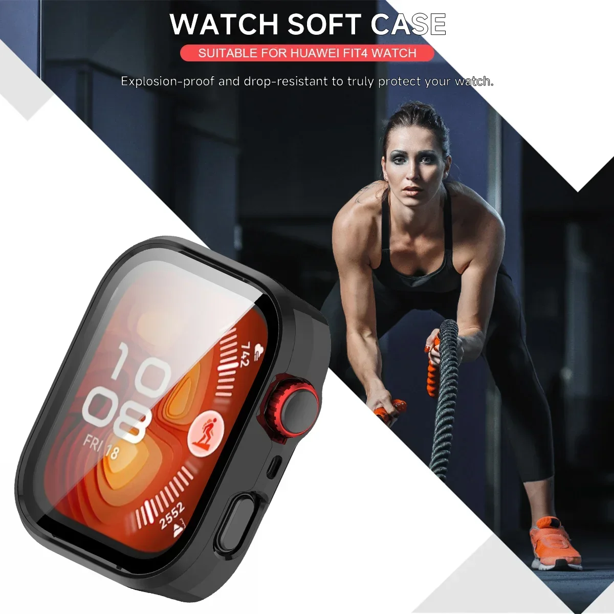 حافظة من الزجاج المقسى لساعة Huawei Watch Fit 4 Pro Fit 4 حافظة ساعة ذكية واقي شاشة لملحقات غطاء Huawei Watch Fit 3
