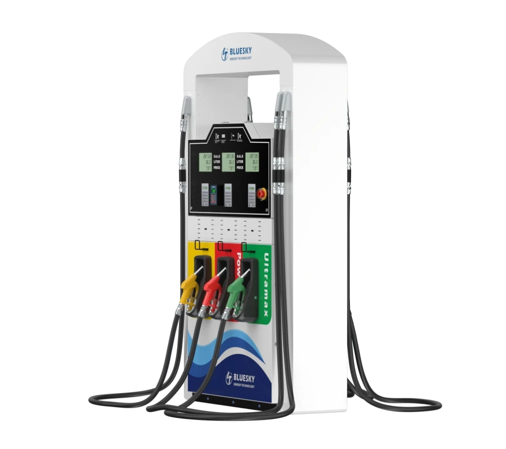 BlueSky Smart Fuel Dispenser Pump With 6 Hoses Hot Selling RFID Keyboard Card System For Gas Stations Service Equipment