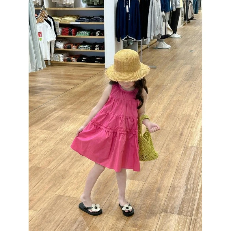 

New Spring Summer Girls Vacation Dress Casual Sleeveless Long Maxi Dress for Toddler Beach Holiday Floral Breathable