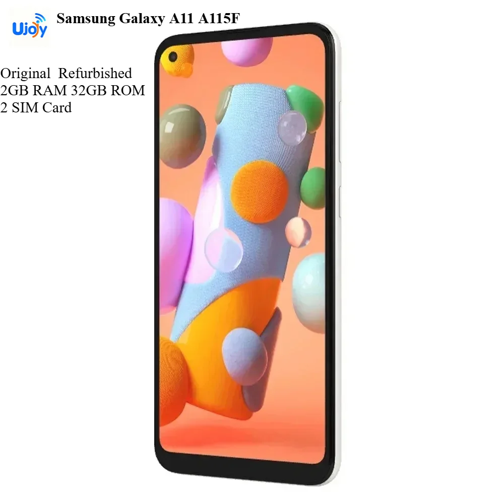 Original  Refurbished Cellphone Samsung Galaxy A11 A115F 4G Mobile Phone 6.4'' 2GB RAM 32GB ROM 13MP+5MP+2MP+8MP Octa-Core
