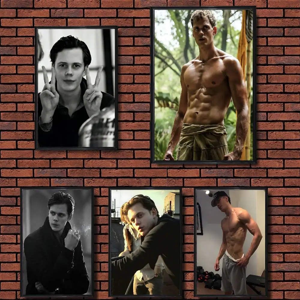 

classic actor Bill Skarsgard High Quality Dorm Living Room Aesthetic Wall Decoration Painting Poster Stickers Gift