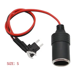 Universal Car Cigarette Lighter Female Socket Mini Medium DC 12V/24V Car Circuit Fuse Box Collector Charger Cable For GPS Dash