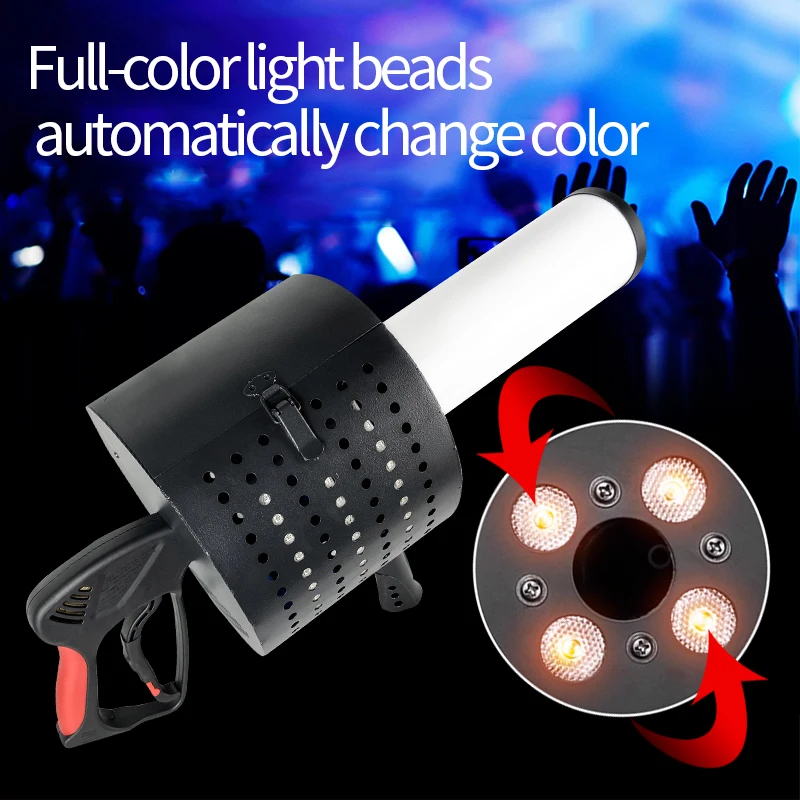 LED Confetti Gun RGB LED Fog Machine  Special Stage Effect Lights For DJ Disco Home Party Nightclub Wedding