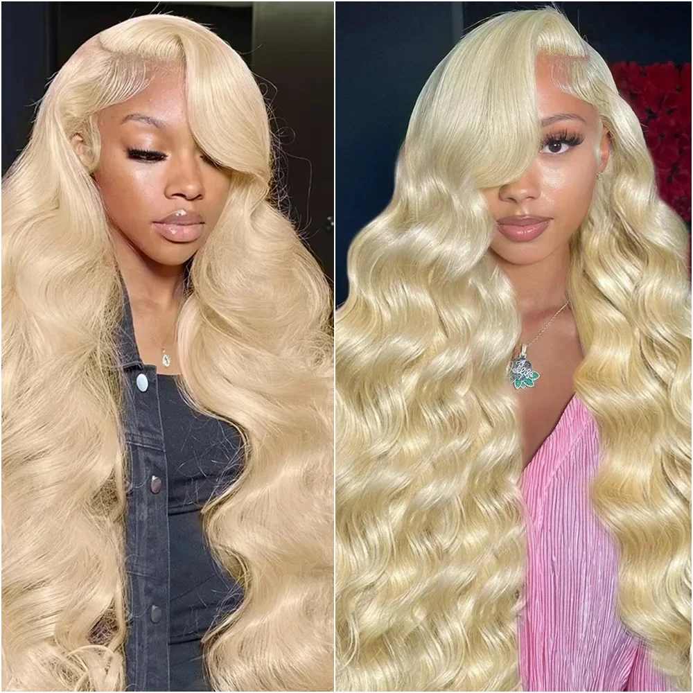 250 Gęstość 38 cali Body Wave 613 Miodowy blond HD Przezroczyste koronkowe peruki z ludzkich włosów 13x6 Koronkowa peruka z przodu Brazylijskie kobiety