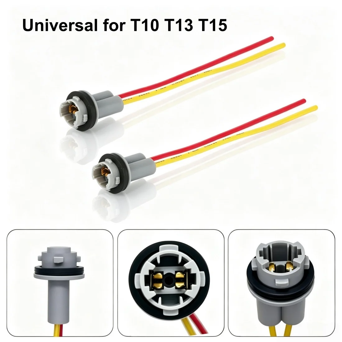 2 Stück Auto-LKW-LED-Lampen, Glühbirnen, Keilhalterung, Sockel T10 T13 T15 194 W5W 158 285, Verlängerungsadapter, Steckdosen – Detail 8