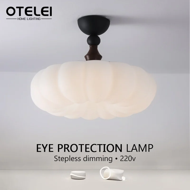 Nordic LED Ceiling Light Remote Control Dimming Pendant Lamp Living Room Bedroom Dining Room Children's Room Home Decor Lighting